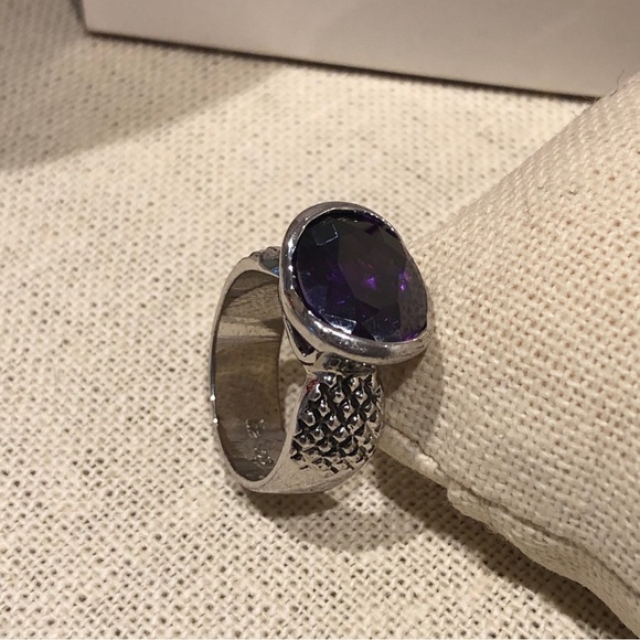 Lia Sophia Silver Ring with Purple Stone - Picture 6 of 10